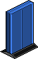 Blaue Raumschifftür