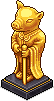Goldene Schweinstatue