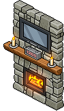 Blockhütten Kamin