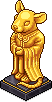 Goldene Ratten Statue