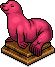Pinkfarbene Robbe