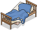 Unordentliches Bett