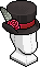 Gotischer Zylinderhut mit Rosen