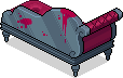 Blutverschmiertes gotisches Sofa
