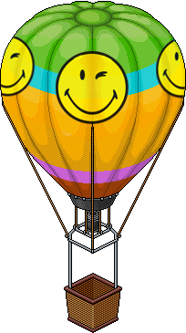 Smiley-Heissluftballon