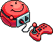 Rote Smiley-Konsole