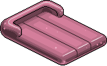 Babypinke Plastik-Luftmatratze