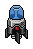 Blaue Miniaturnebelmaschine