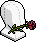 Rose im Mund