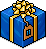 Blaues Geschenk