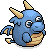 Blauer Plüschdrache