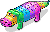 Aufblasbarer Regenbogenalligator