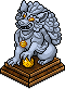 Hellblaugraue Shishi-Lampe