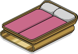 Rosa Goldmode-Doppelbett
