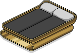 Schwarzes Goldmode-Doppelbett