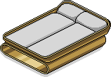 Weisses Goldmode-Doppelbett