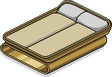 Beiges Goldmode-Doppelbett