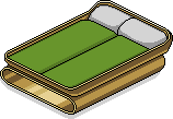 Grünes Goldmode-Doppelbett