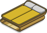 Gelbes Goldmode-Doppelbett