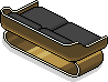 Schwarzes Goldmode-Sofa