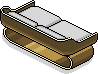 Weisses Goldmode-Sofa
