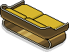 Gelbes Goldmode-Sofa