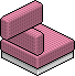 Pinker Ecksessel