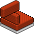 Roter Ecksessel