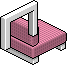 Pinker Ecksessel