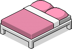 Pinkes Doppelbett