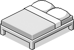 Weißes Doppelbett