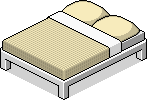 Beiges Doppelbett