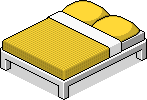 Gelbes Doppelbett