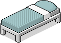 Einzelbett in aqua
