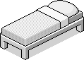 Einzelbett in weiß