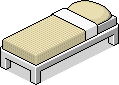 Einzelbett in beige