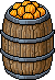 Orangenfass