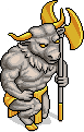 Vergoldete Minotaurus Statue