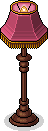 Rosafarbene Lampe